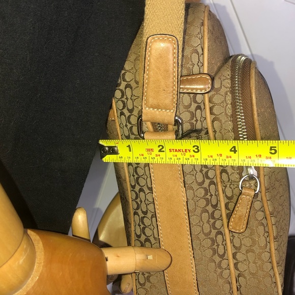 COACH Monogram Canvas & Suede Crossbody Messenger Shoulder Bag UNISEX STYLING - Picture 8 of 15